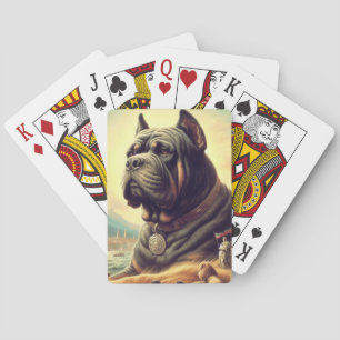 Retro Cane Corso Painting Poker Cards