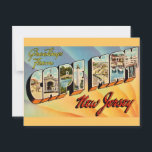 Retro Cape May NJ Postcard<br><div class="desc">Wonderful vintage,  retro postcard greeting from Cape May,  New Jersey repurposed!</div>