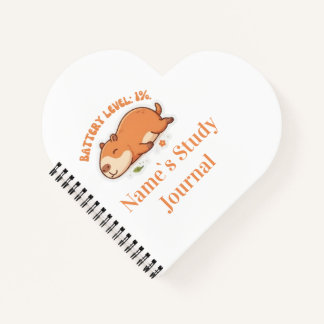 Retro Capybara Battery Level 1% Notebook