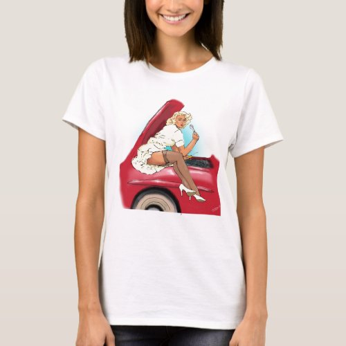 Retro Car and Model T_Shirt
