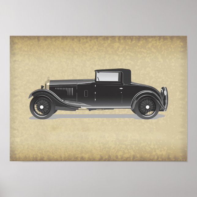 Retro Car Artwork  Poster (Front)