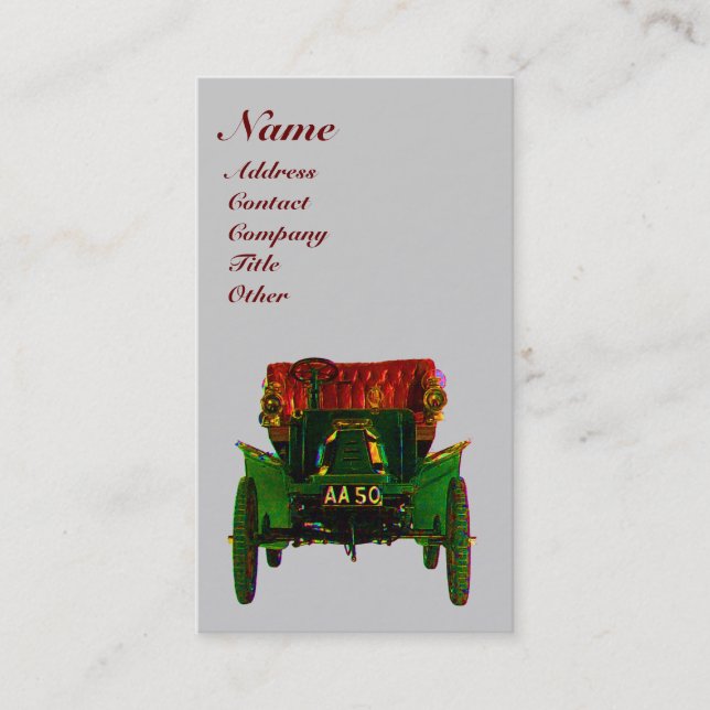 RETRO CAR - AUTOMOTIVE BUSINESS CARD (Front)