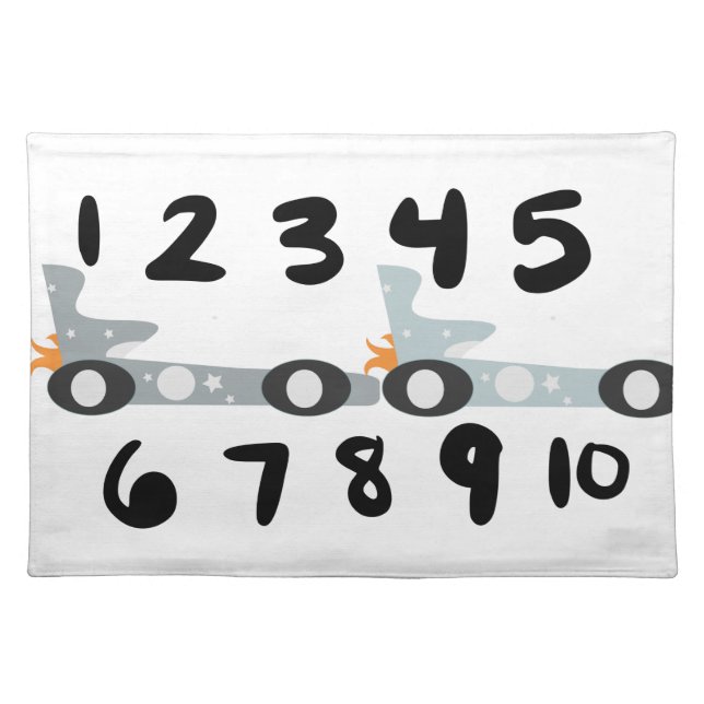 Retro Car Counting Mat Learning  Numbers  (Front)