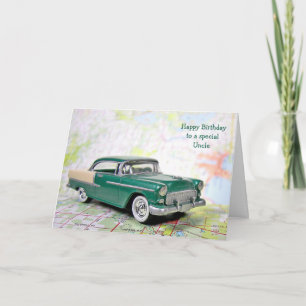 Retro Car for Uncle's Birthday Card