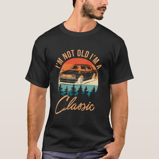 Retro Car Graphic Funny Quote  T-Shirt (Front)