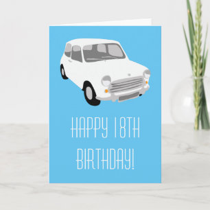 Retro Car Happy 18th Birthday Card
