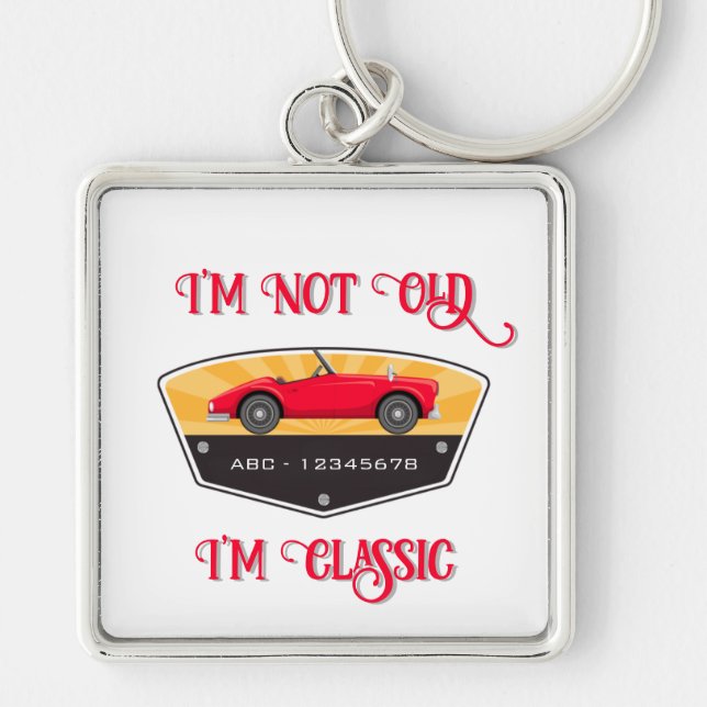 Retro Car Lover Keychain (Front)