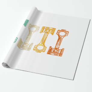 Retro Car Mechanic Vintage Tuner Wrapping Paper