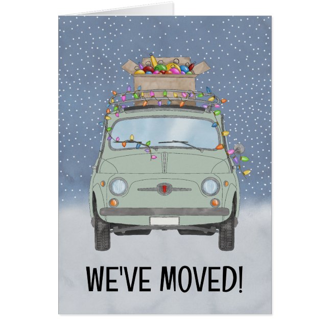 Retro car New Adress Announcement  (Front)