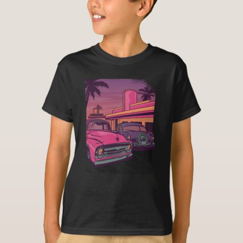 Retro Car US Diner T_Shirt