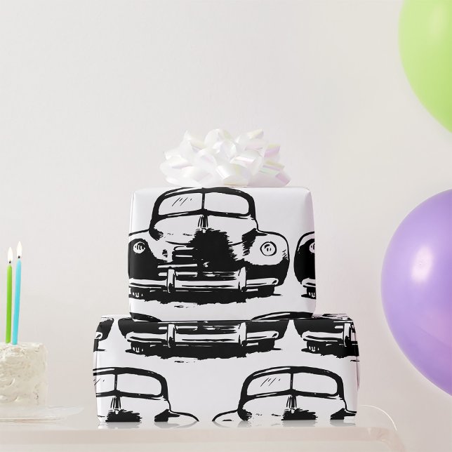 Retro Car Wrapping Paper (Creator Uploaded)