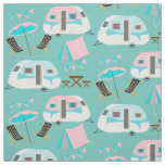 Retro Caravan Camping Cute P Fabric