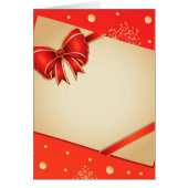 Retro card with red bow (Front)