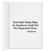 Retro Cards Rainy Days Gardeners Housework Done (Inside (Right))
