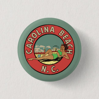 Retro Carolina Beach Roundel Button