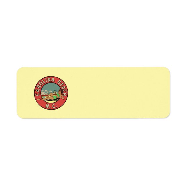 Retro Carolina Beach Roundel Label (Front)