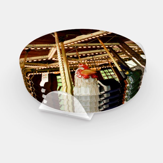Retro Carousel Rooster Coaster Set (Set)