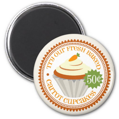 Retro Carrot Cake Magnet