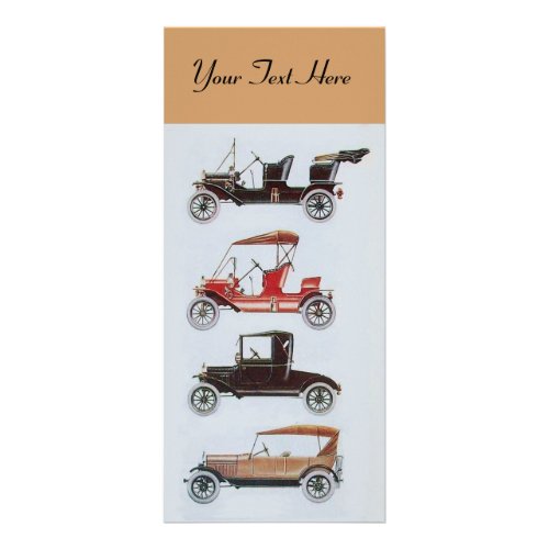 RETRO CARS 2_ Auto repair automotive brown Rack Card