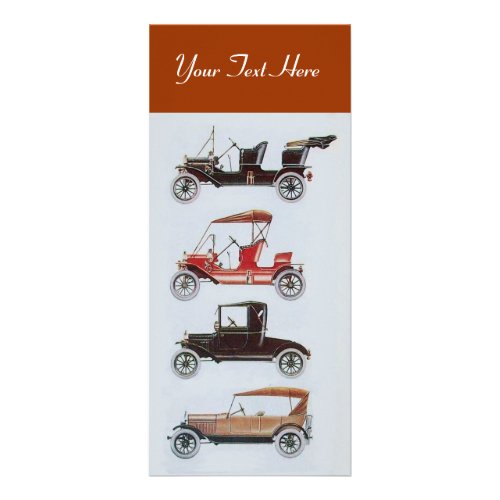 RETRO CARS 2_ Auto repair automotive brown Rack Card