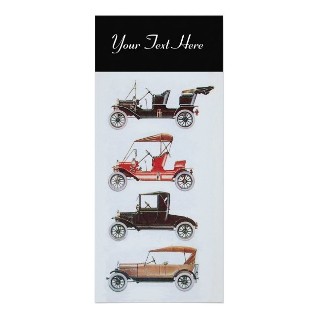 RETRO CARS 2- Auto repair automotive Rack Card (Front)