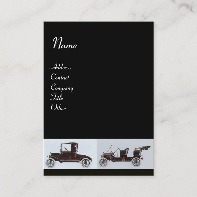 RETRO CARS 2- Auto repairs, automotive Business Card (Front)