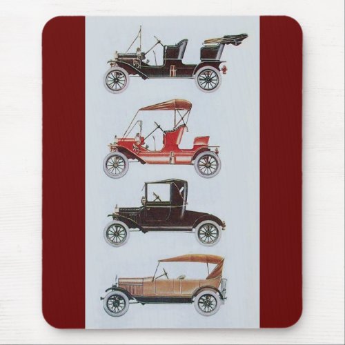 RETRO CARS 2  AUTO RESTORATION grey brown red Mouse Pad