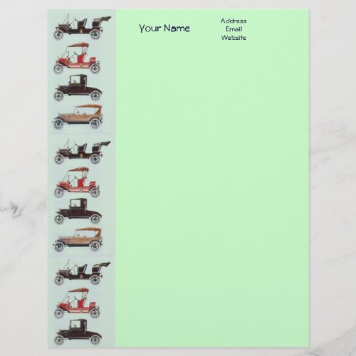 RETRO CARS 2 AUTO RESTORATION grey red black green Letterhead