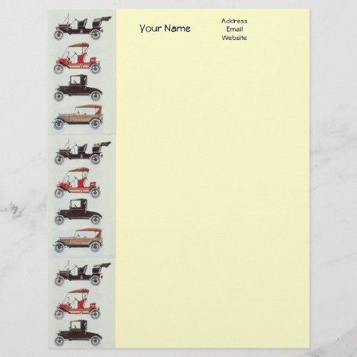 RETRO CARS 2 AUTO RESTORATION grey red black Letterhead