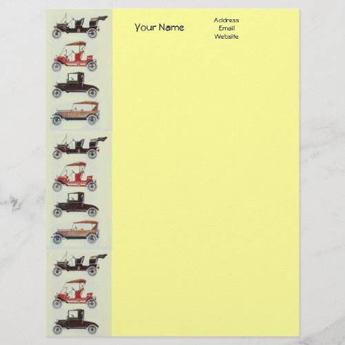 RETRO CARS 2 AUTO RESTORATION grey red black Letterhead