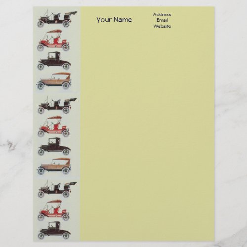 RETRO CARS 2 AUTO RESTORATION grey red black Letterhead