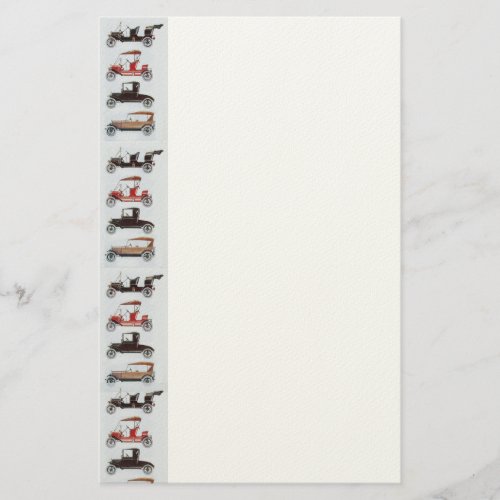 RETRO CARS 2  AUTO RESTORATION grey red felt white Stationery