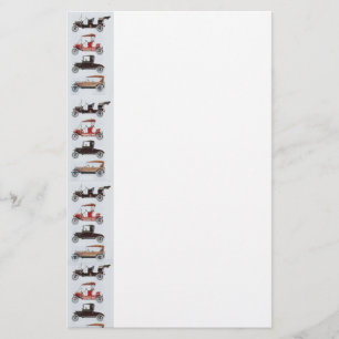 RETRO CARS 2  AUTO RESTORATION grey red white Stationery
