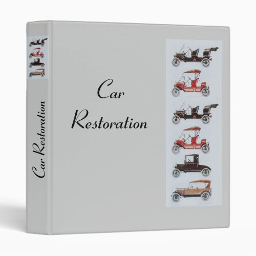 RETRO CARS 2  RESTORATION 3 RING BINDER