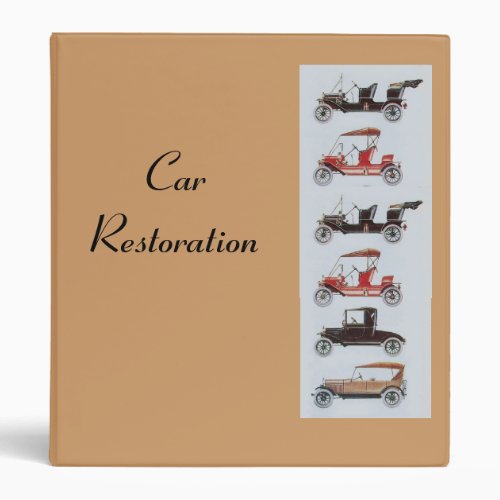 RETRO CARS 2  RESTORATION brown Binder