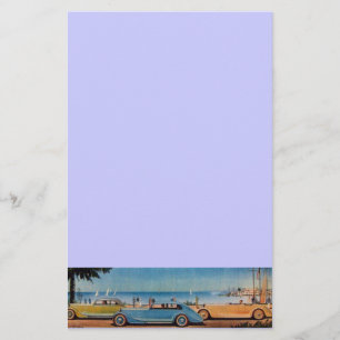 RETRO CARS - Auto repair automotive ,blue yellow Stationery