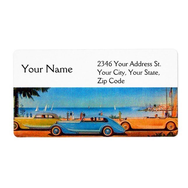 RETRO CARS - Auto repair automotive ,white Label (Front)