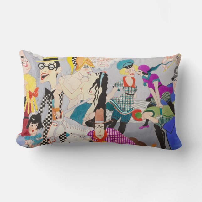 Retro Cartoon Characters  Lumbar Pillow (Front)