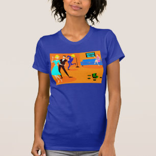 Retro Cartoon Cocktail Party T-Shirt