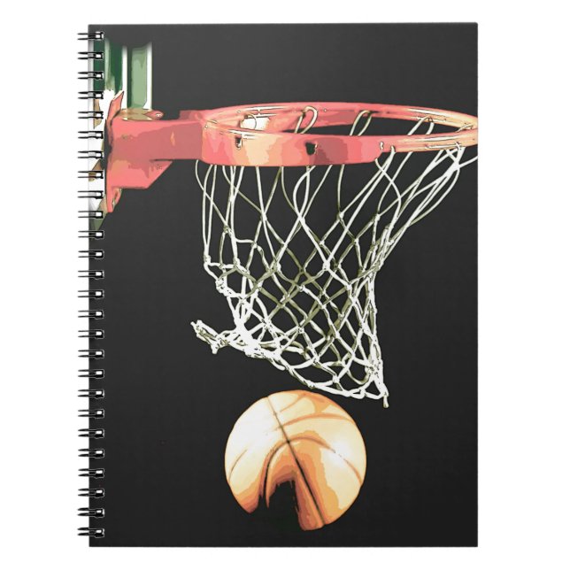 Retro Cartoon Comic Effect Basketball Notebook (Front)