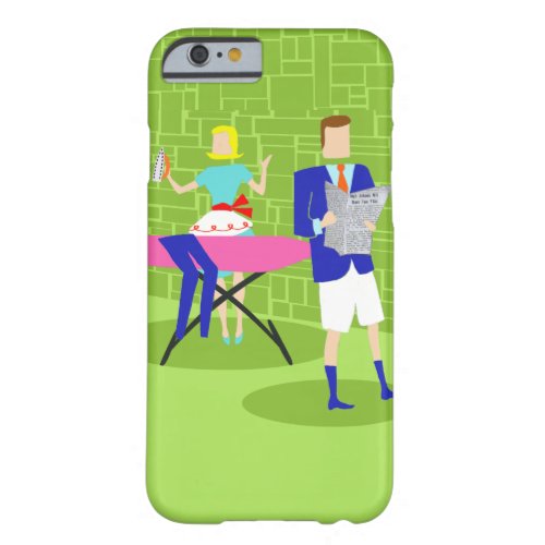 Retro Cartoon Couple at Home iPhone 6 Case