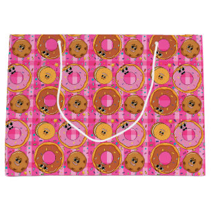 Retro Cartoon Donuts and Sweets Large Gift Bag