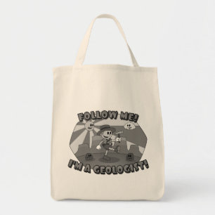 Retro Cartoon- Follow Me! I'm a Geologist! Tote Bag