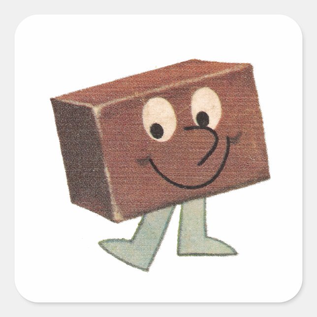 Retro Cartoon Fudge Vintage Candy Sticker (Front)