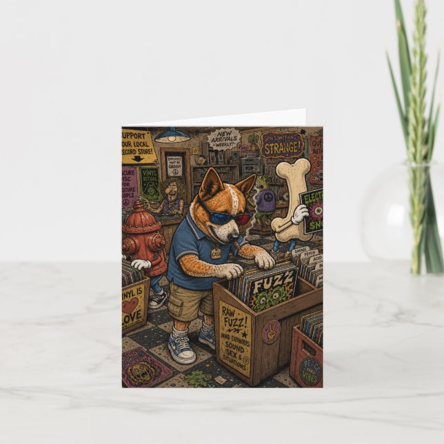  Retro Cartoon Greeting Card (Front)