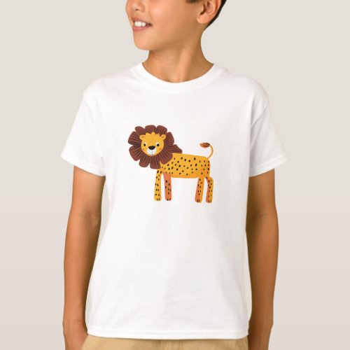 Retro Cartoon Lion T_Shirt
