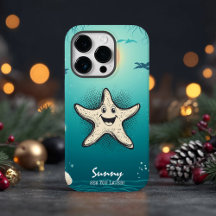 Retro Cartoon Starfish Character