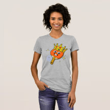 Retro Cartoon Table Tennis Paddle Women's Tee