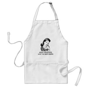 Retro Cartoon Woman Court Reporting Funny Quote Adult Apron