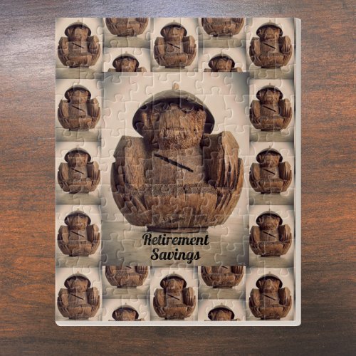 Retro Carved Coconut Monkey Bank Jigsaw Puzzle